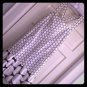 DVF white cotton embroidery tank dress